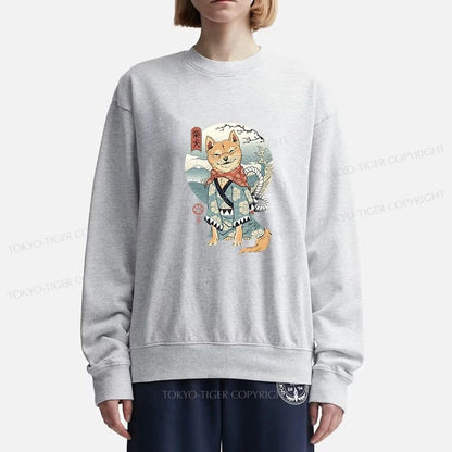 Tokyo-Tiger Samurai Shiba Dog Japanese Sweatshirt