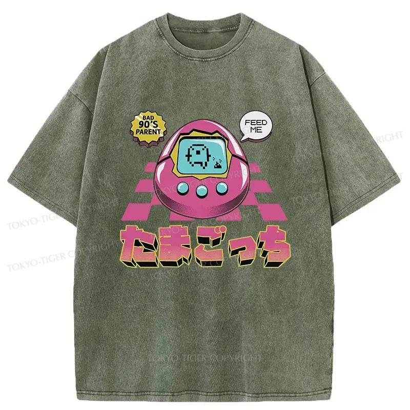 Tokyo-Tiger Tamagotchi Japan Washed T-Shirt