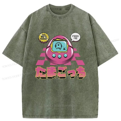 Tokyo-Tiger Tamagotchi Japan Washed T-Shirt