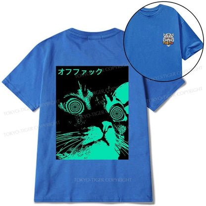 Tokyo-Tiger Cool Cat Japanese Front Back Classic T-Shirt