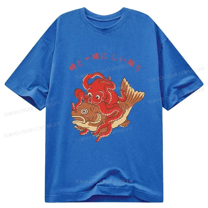 Tokyo-Tiger Octopus And Koi Dance Together Classic T-Shirt