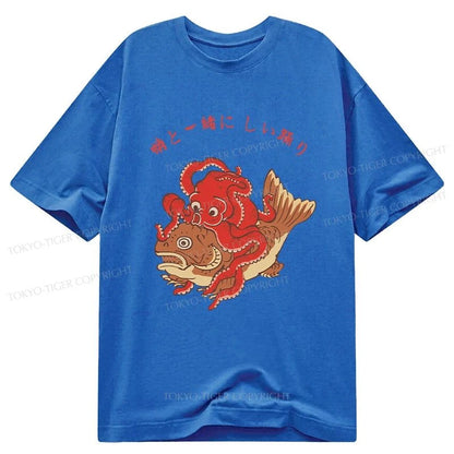 Tokyo-Tiger Octopus And Koi Dance Together Classic T-Shirt