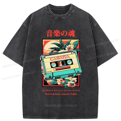 Tokyo-Tiger Beams Music Souls Japanese Washed T-Shirt