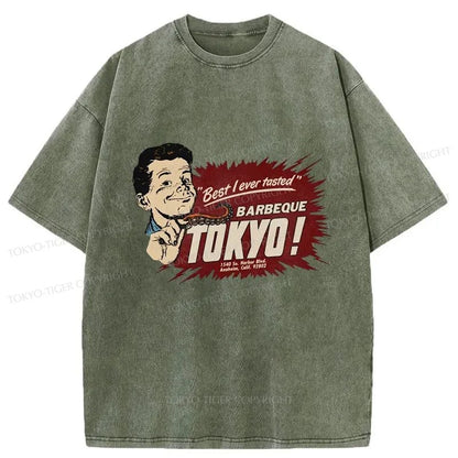 Tokyo-Tiger Japanese Seafood BBQ Washed T-Shirt