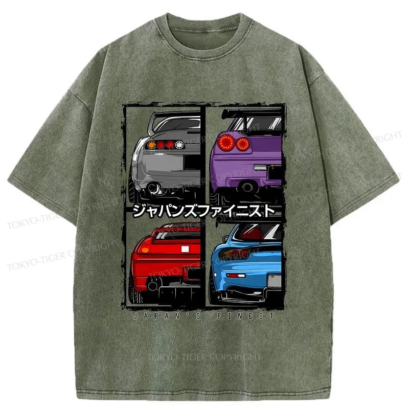 Tokyo-Tiger Japanese Car Washed T-Shirt