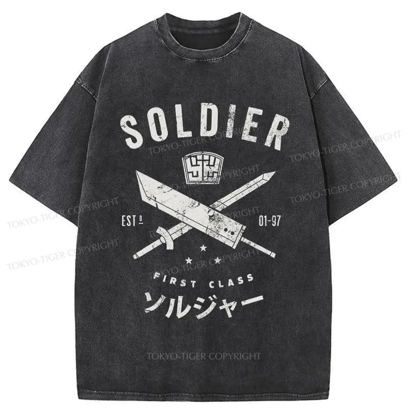 Tokyo-Tiger First Class Soldier Japanese Washed T-Shirt