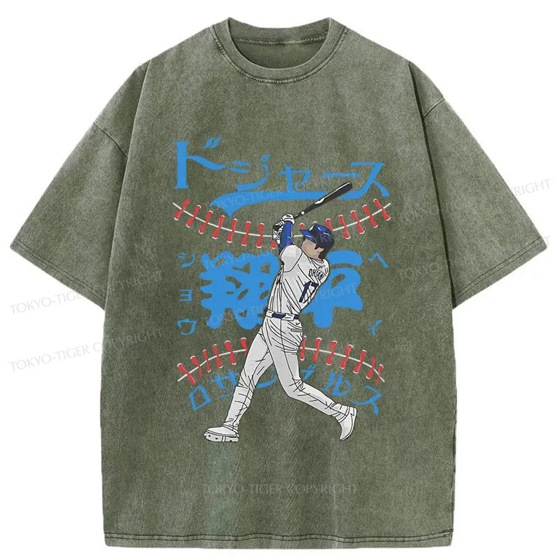 Tokyo-Tiger Japanese Shohei Ohtani Washed T-Shirt