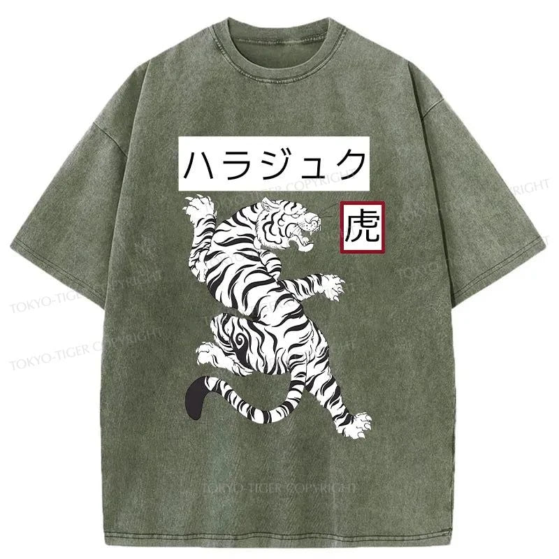 Tokyo-Tiger White Tiger Washed T-Shirt