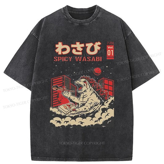 Tokyo-Tiger Spicy Wasabi Washed T-Shirt