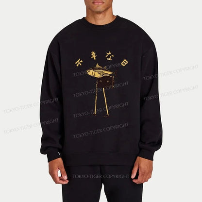 Tokyo-Tiger Unlucky Fish Japanese Sweatshirt