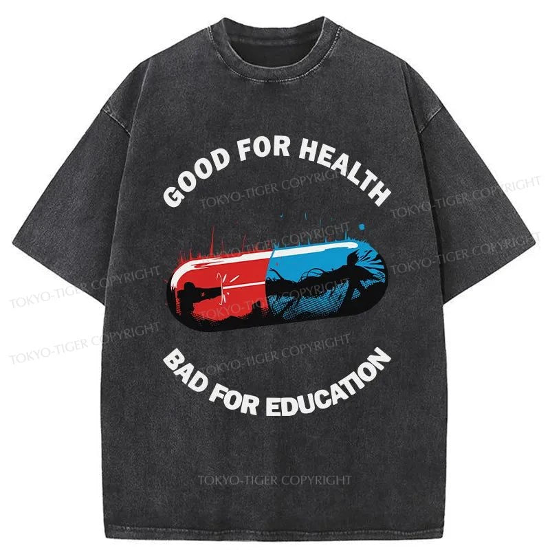 Tokyo-Tiger Good For Health Washed T-Shirt