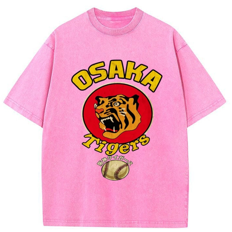 Tokyo-Tiger Osaka Tiger Baseball Washed T-Shirt