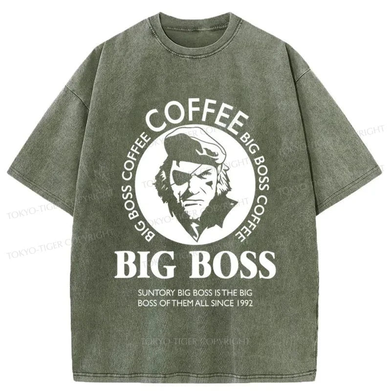 Tokyo-Tiger Big Boss Coffee Washed T-Shirt