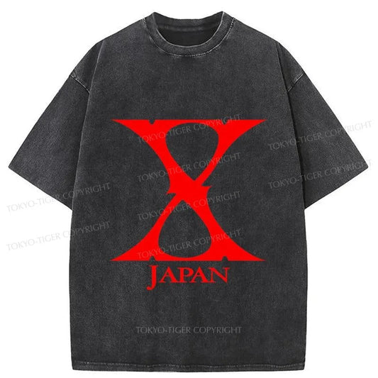 Tokyo-Tiger X-Japan Logo Washed T-Shirt