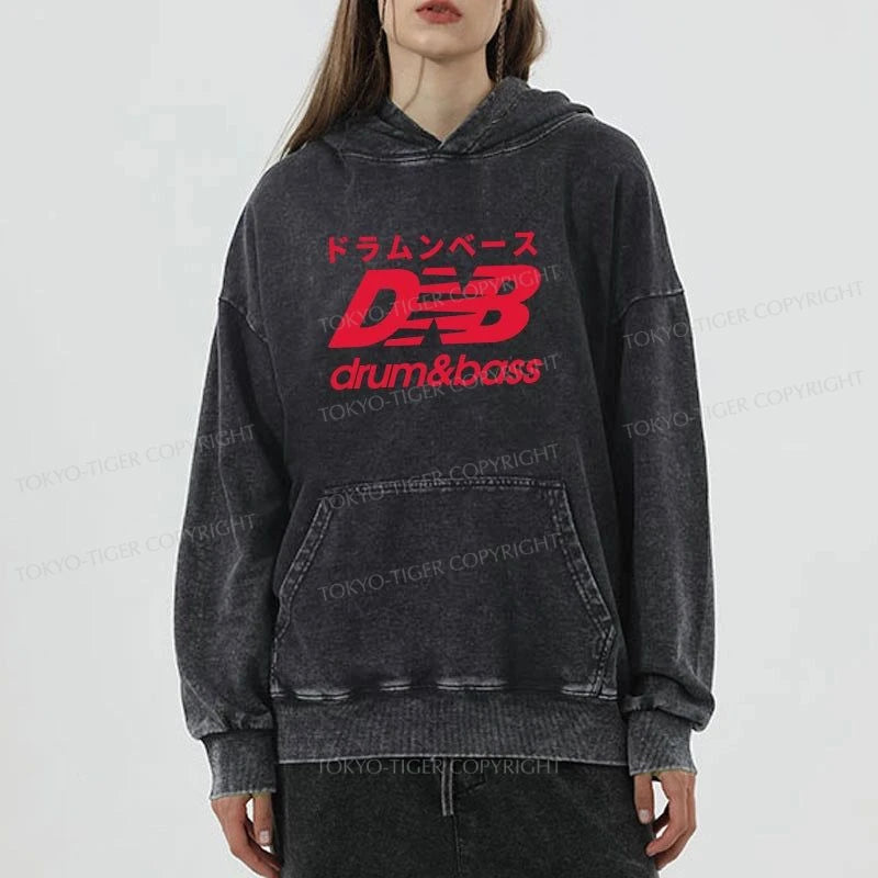 Tokyo-Tiger Drum And Bass Japan Washed Hoodie