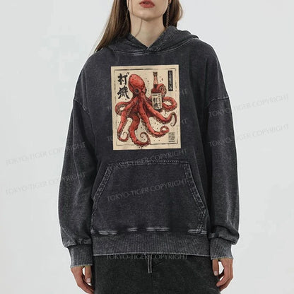 Tokyo-Tiger Osaka Saké Octopus Washed Hoodie