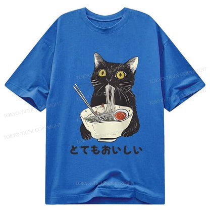 Tokyo-Tiger Cats Eat Ramen Noodles Classic T-Shirt