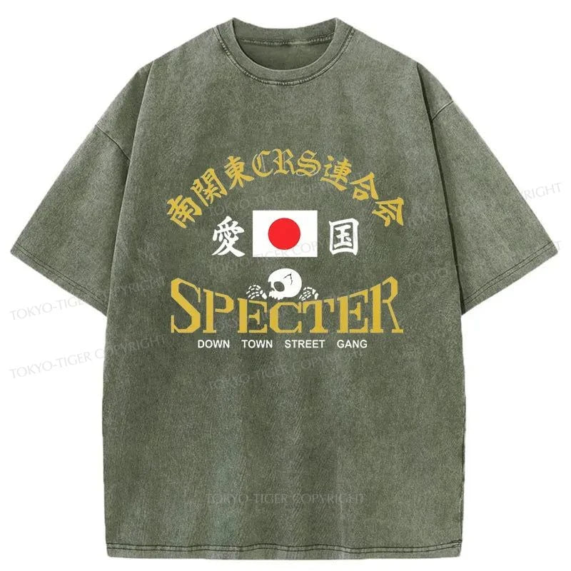 Tokyo-Tiger Specter Down Town Street Gang Washed T-Shirt