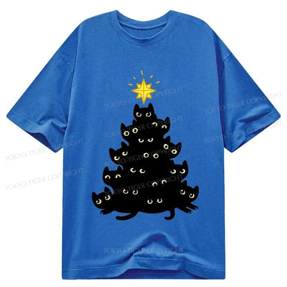 Tokyo-Tiger Black Cat Christmas Tree Classic T-Shirt