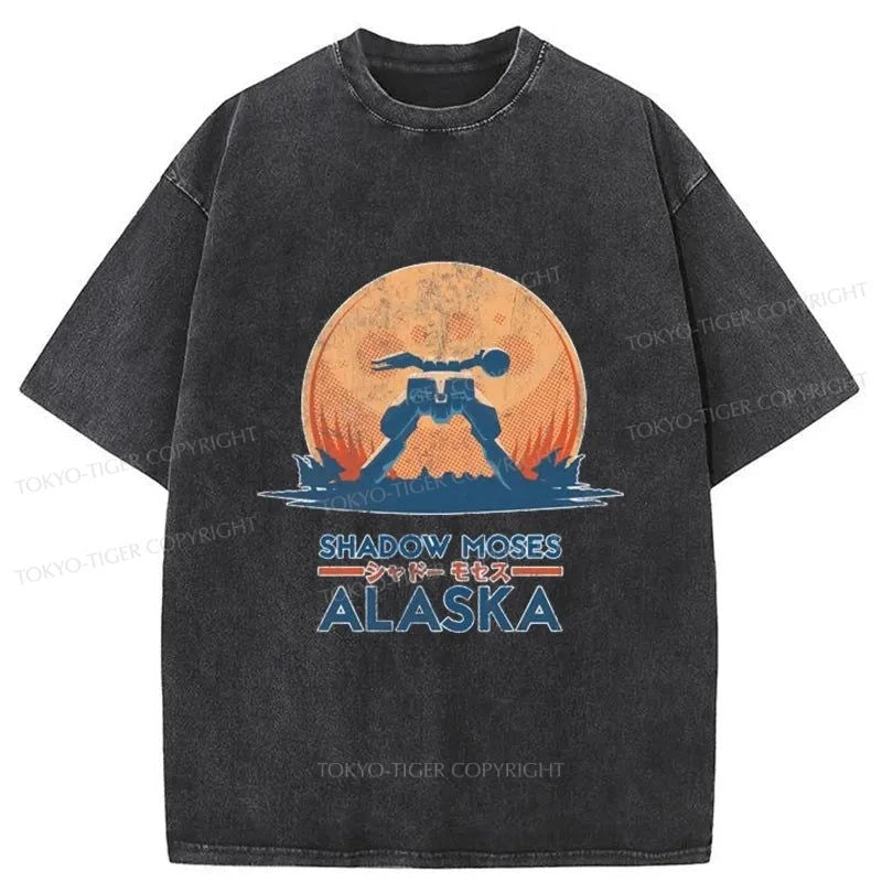 Tokyo-Tiger Shadow Moses Island Japanese Washed T-Shirt