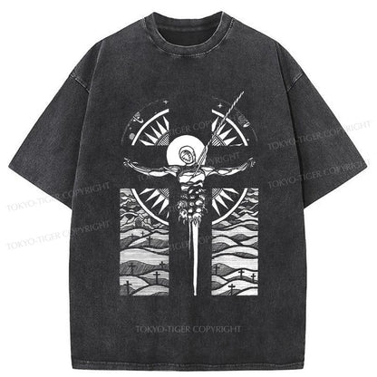 Tokyo-Tiger Fallen Angels Cross Manga Washed T-Shirt