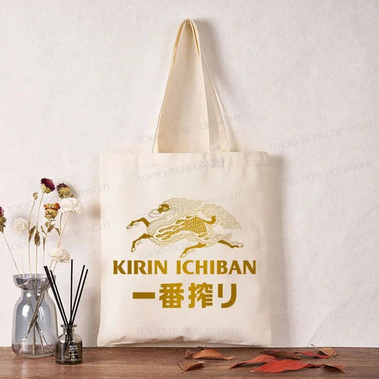 Tokyo-Tiger Japanese Beer Art Print Tote Bag