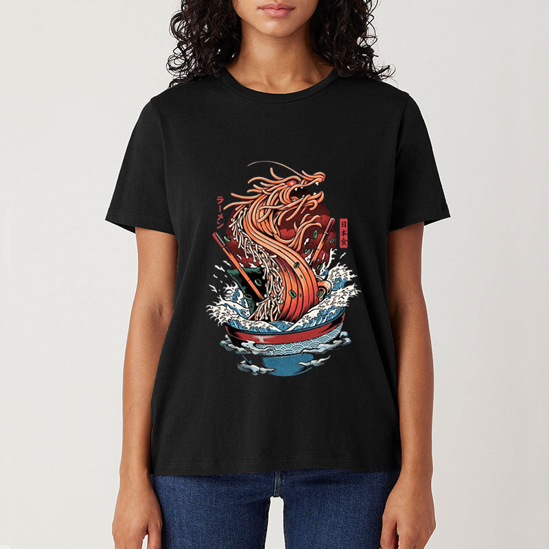 Tokyo-Tiger The Great Ramen Dragon Wave Classic T-Shirt