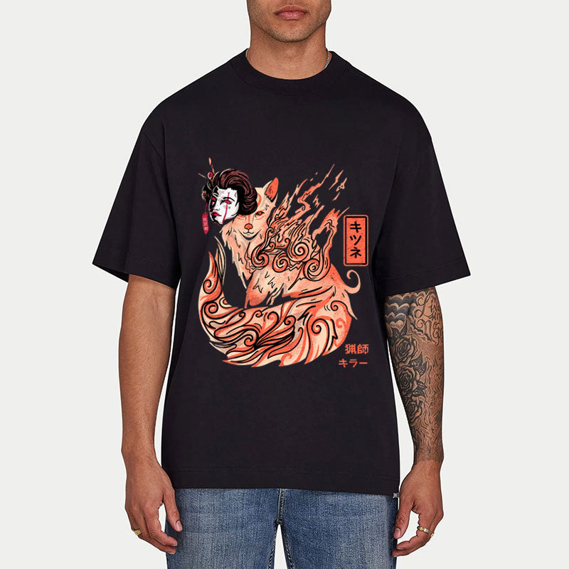 Tokyo-Tiger Japanese Fox With Geisha Mask Classic T-Shirt