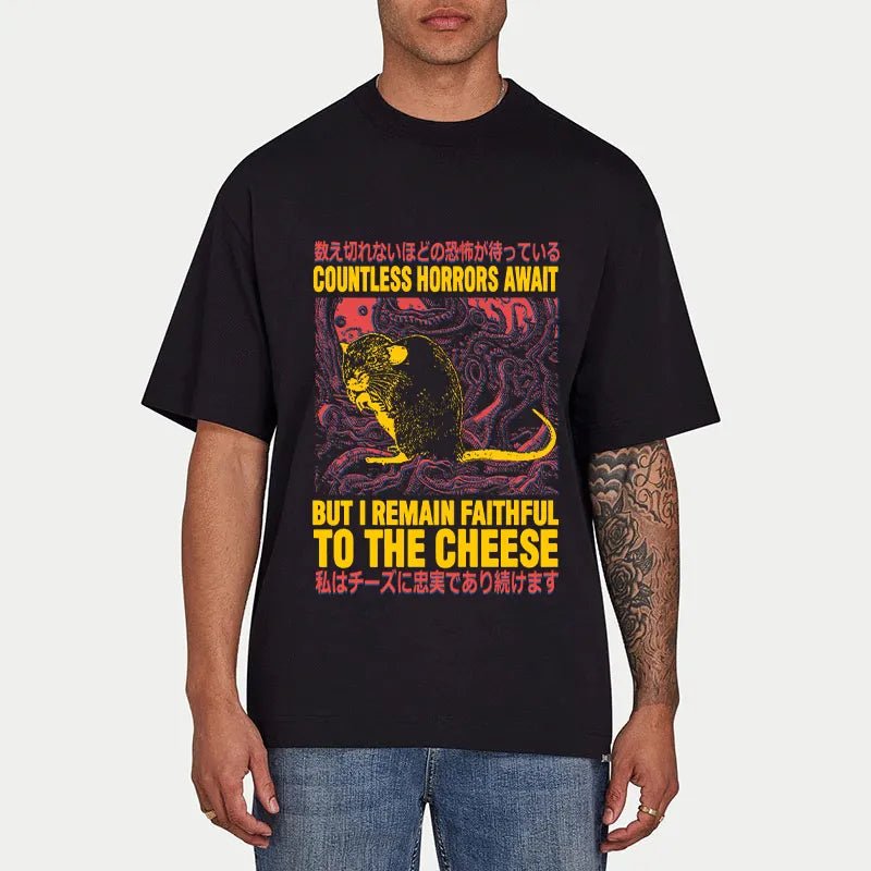 Tokyo-Tiger Faithful to the Cheese Japanese Horror Rat Classic T-Shirt