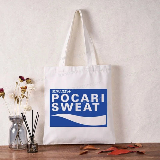 Tokyo-Tiger POCARI SWEAT Logo Tote Bag