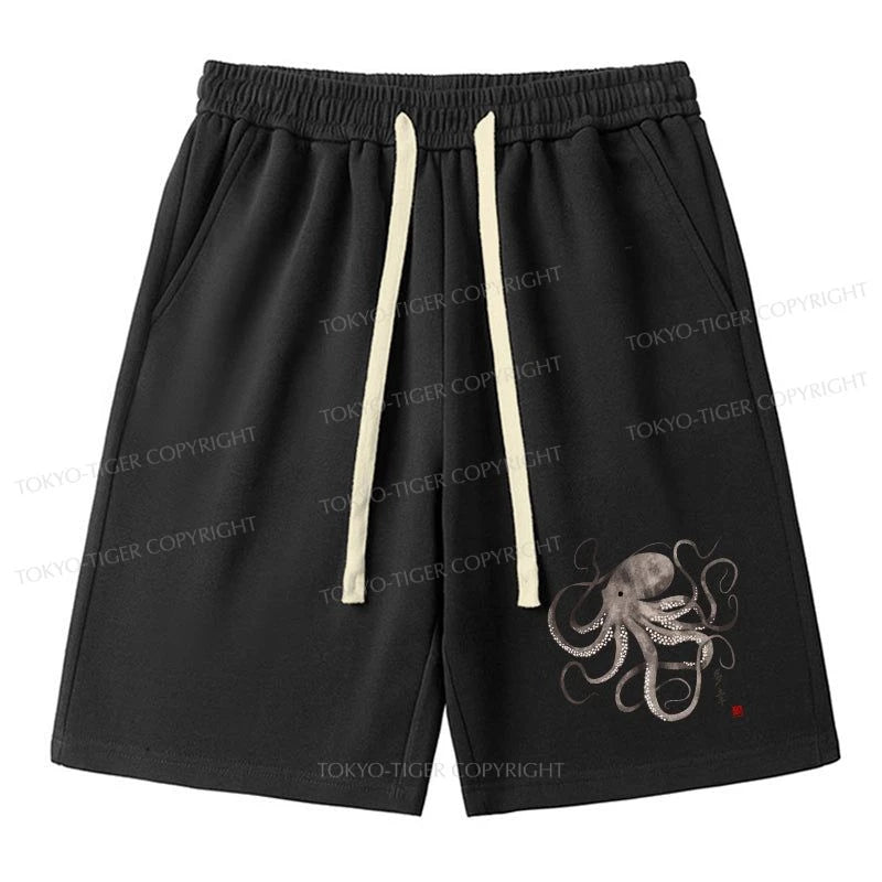 Tokyo-Tiger Octopus Japanese Calligraphy Unisex Shorts