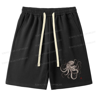 Tokyo-Tiger Octopus Japanese Calligraphy Unisex Shorts