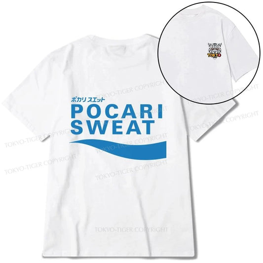 Tokyo-Tiger POCARI SWEAT Blue Front Back Classic T-Shirt