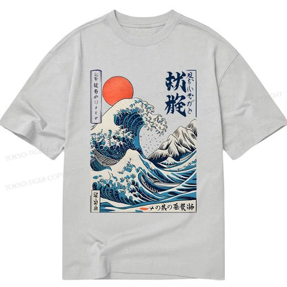 Tokyo-Tiger Ukiyo-e Ocean Waves Japan Classic T-Shirt