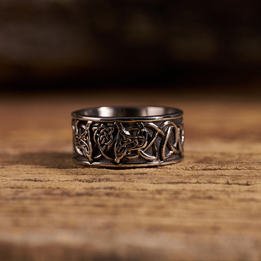 Tokyo-Tiger Viking Totem Celtic Pattern Ring