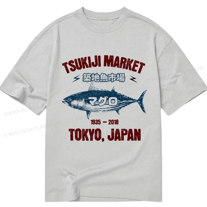 Tokyo-Tiger Japanese Tsukiji Fish Market Classic T-Shirt