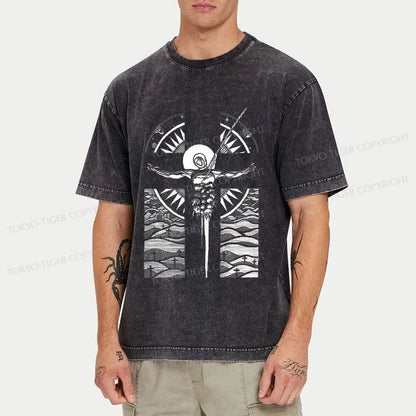 Tokyo-Tiger Fallen Angels Cross Manga Washed T-Shirt