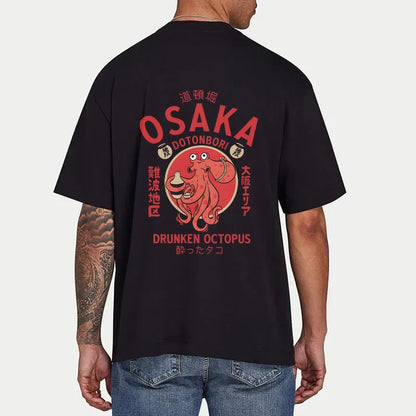 Tokyo-Tiger Drunken Octopus Japan Front Back Classic T-Shirt