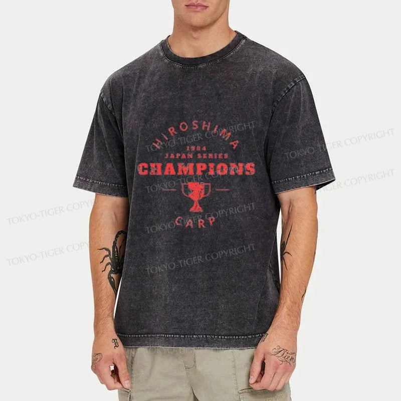 Tokyo-Tiger Hiroshima Champions 1984 Washed T-Shirt