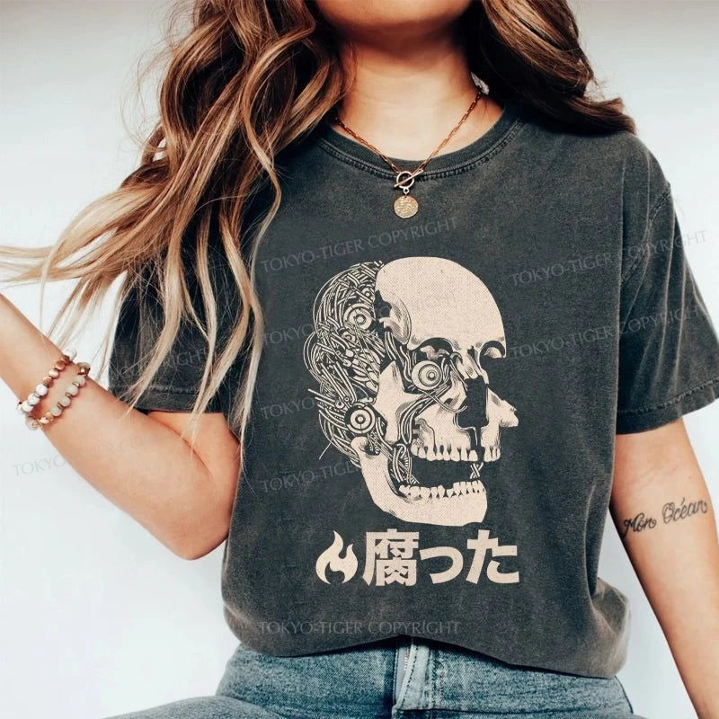 Tokyo-Tiger The Killing Of Skull Washed T-Shirt