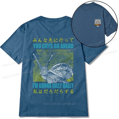 Tokyo-Tiger Slow Snail Japanese Front Back Classic T-Shirt