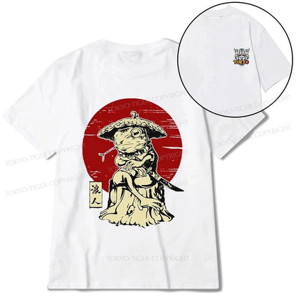 Tokyo-Tiger Rounin Japanese Frog Samurai Front Back Classic T-Shirt