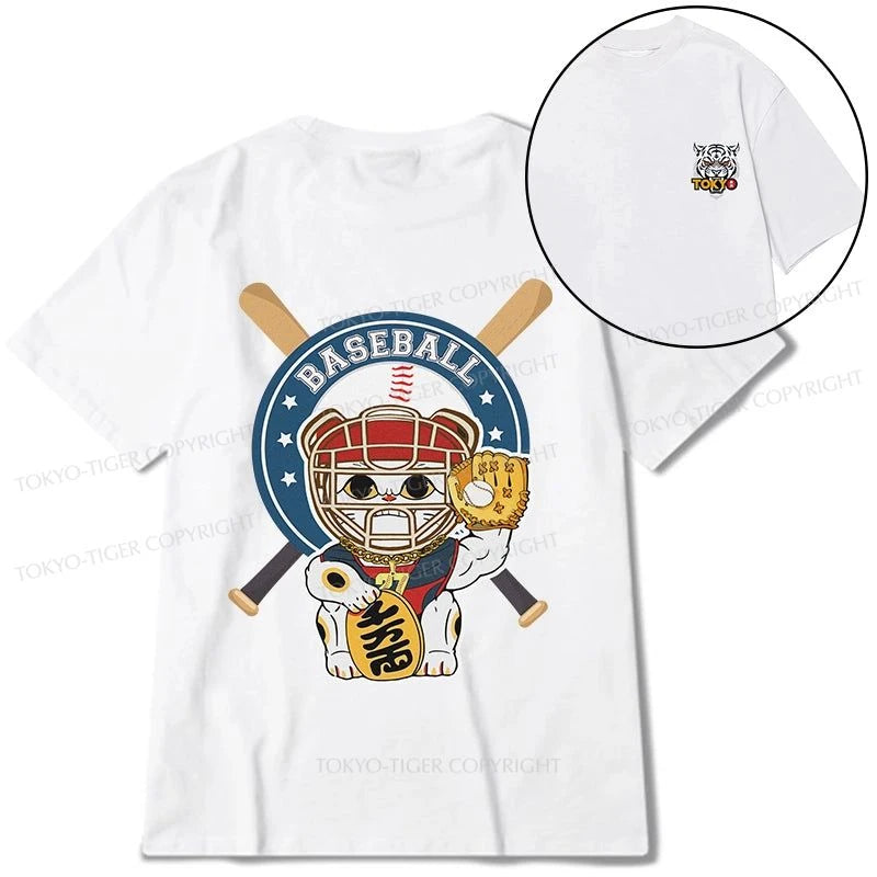 Tokyo-Tiger Janpaese Baseball Cat Front Back Classic T-Shirt