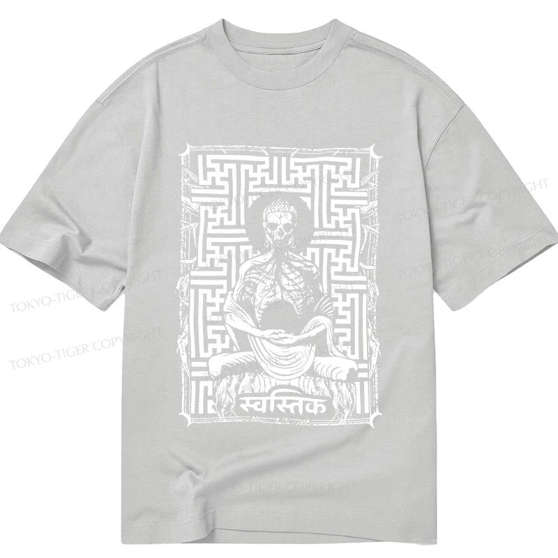 Tokyo-Tiger Sayagata Buddha Graphic Classic T-Shirt