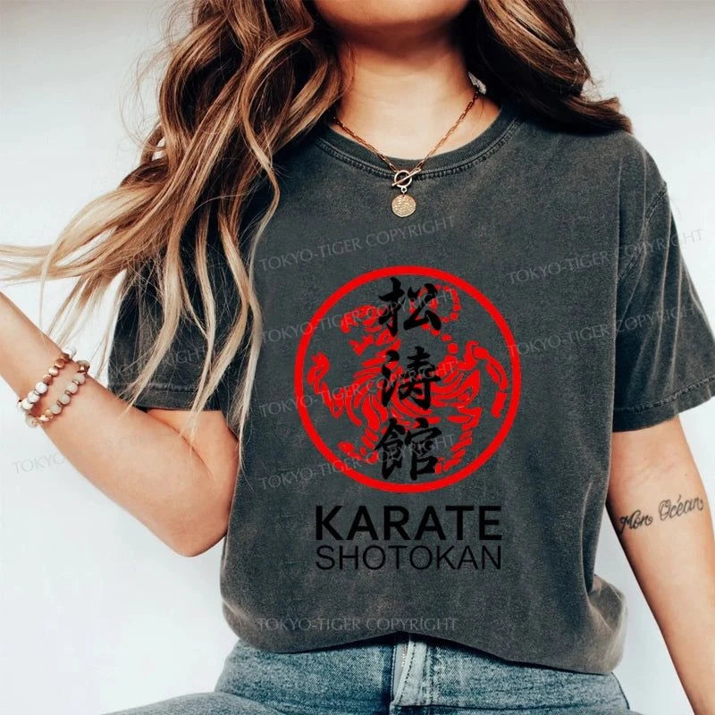 Tokyo-Tiger Karate Shotokan Washed T-Shirt