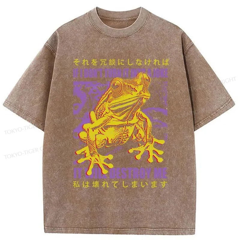 Tokyo-Tiger A Frog Prone To Emotional Breakdown Washed T-Shirt