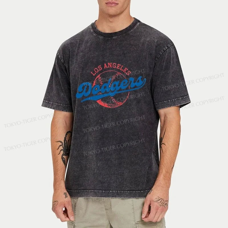 Tokyo-Tiger Ohtani 17-Retro-Dodgers Washed T-Shirt