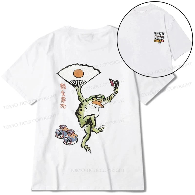 Tokyo-Tiger Dancing Frog Japanese Front Back Classic T-Shirt