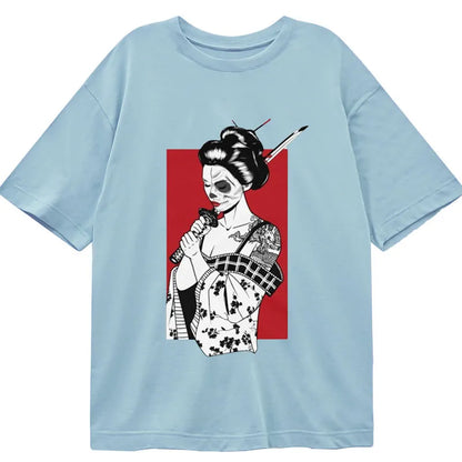 Tokyo-Tiger Skull Samurai Geisha Classic T-Shirt