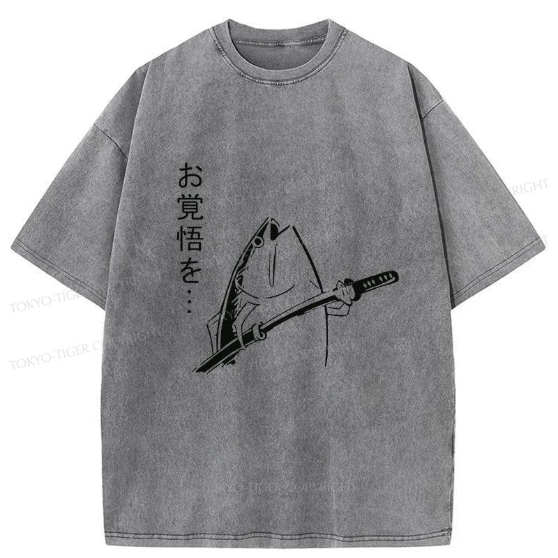 Tokyo-Tiger The Fish With The Knife Japanese Washed T-Shirt